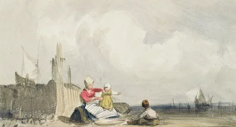 Pescatori sulla spiaggia